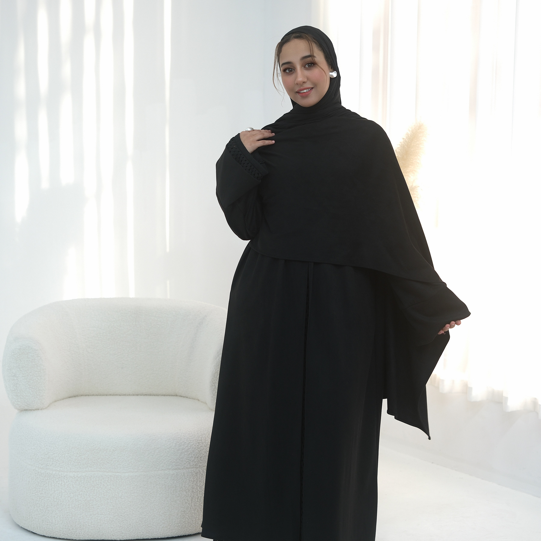 Jalabiya Women Arabic - 2026 Open Voorzijde Abaya Cape Moslim