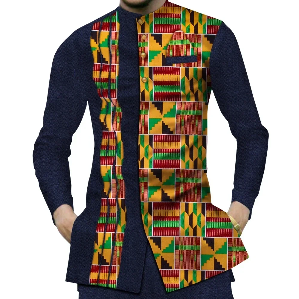 Dashiki Shirt Men - Casual 100% Katoen Heren Afrikaanse Kleding