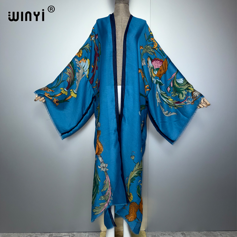 Kaftan Women Boho - WINYI Afrikaanse boho kimono maxi jurk