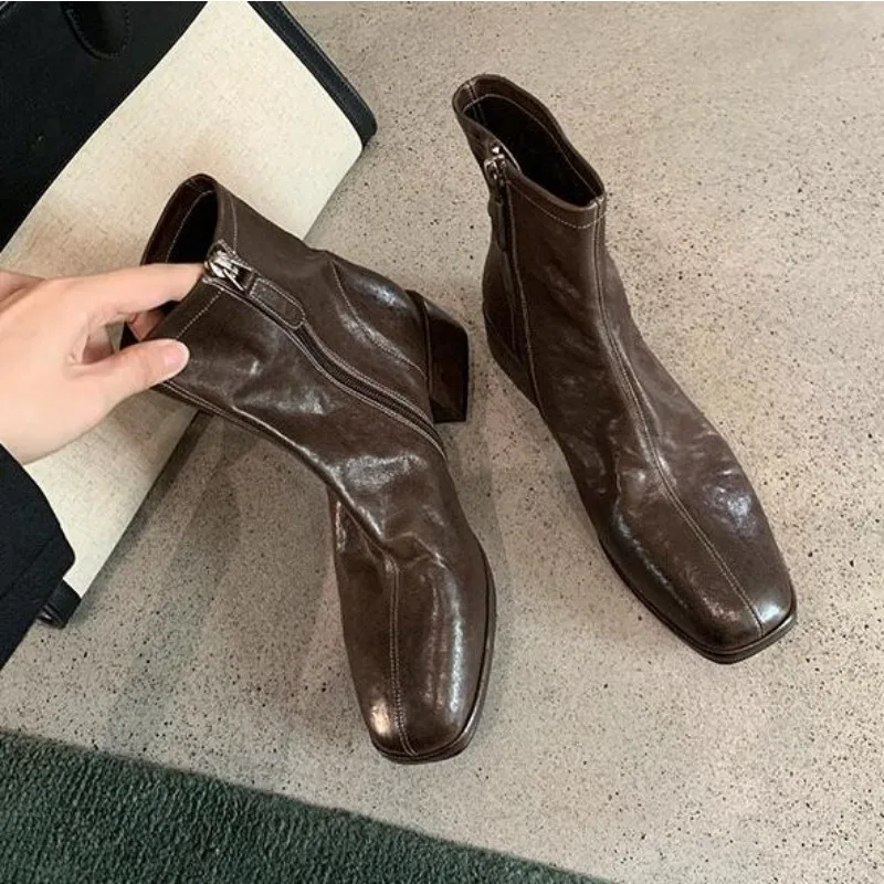 Ethnic Fashion Designer - Nieuwe dames schoenen designer hak enkellaarzen