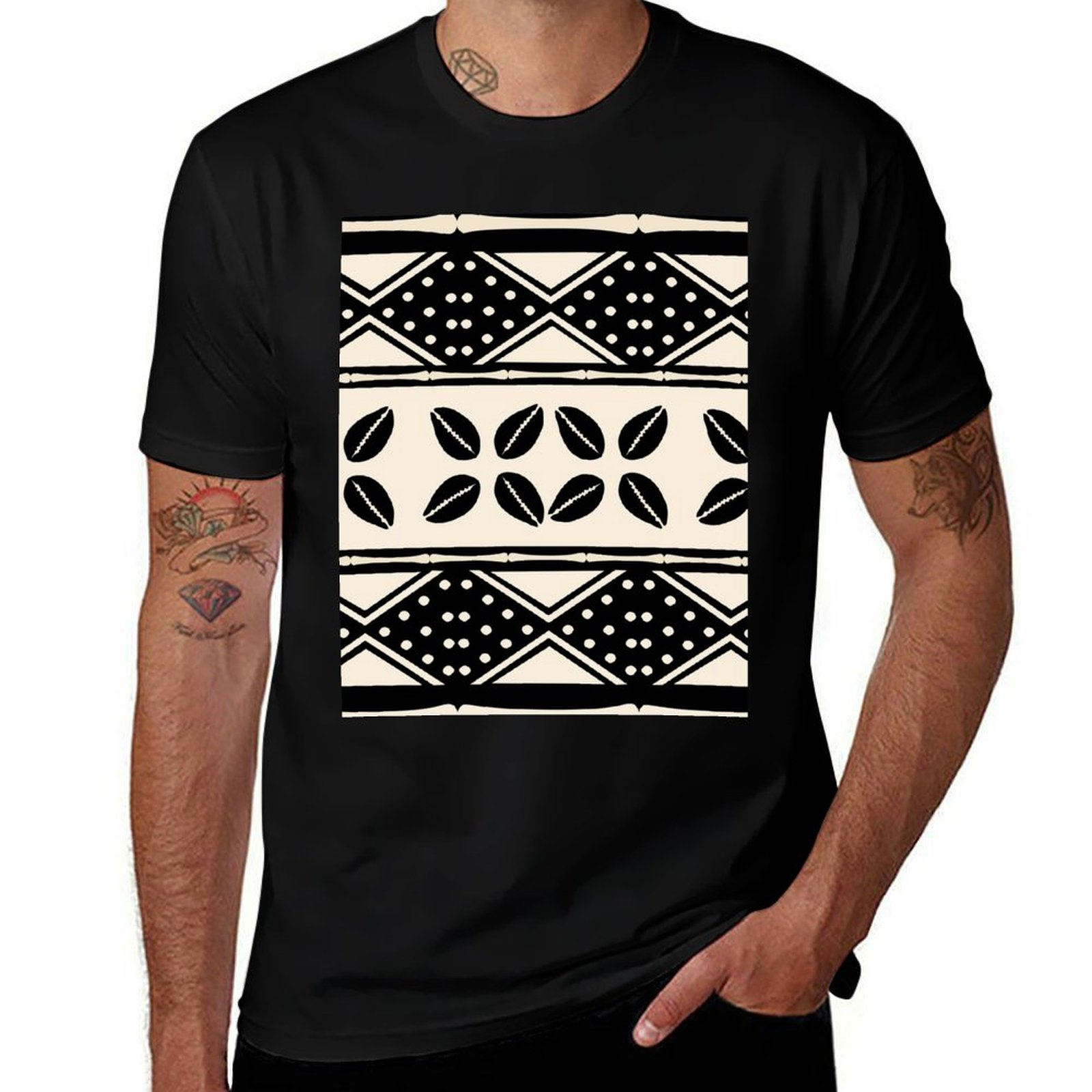 Mudcloth Print Top - Afrikaans T-shirt met abstract modderdoekpatroon Comfortabel
