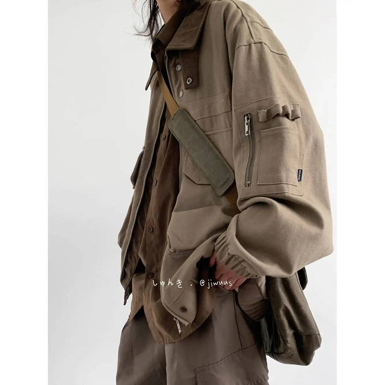 Haori Japanese Jacket - Man jas lente herfst losse cargo