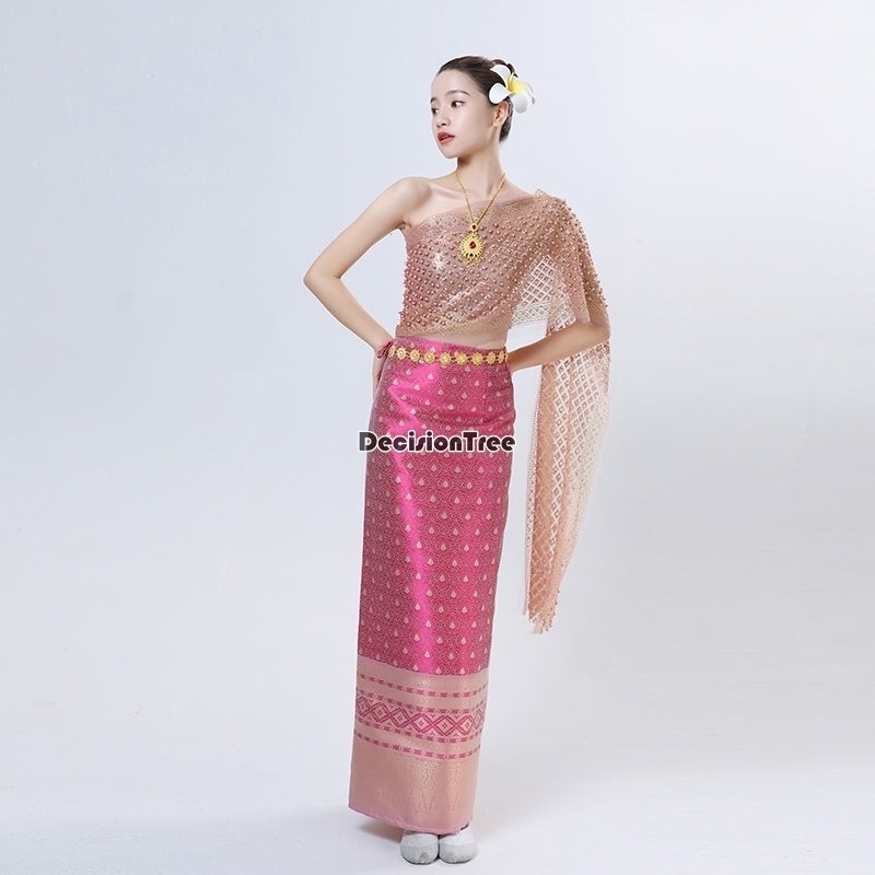 Batik Sarong Wrap - 2026 traditionele Thaise kleding, kleurrijke Dai-minoriteitskledingset,