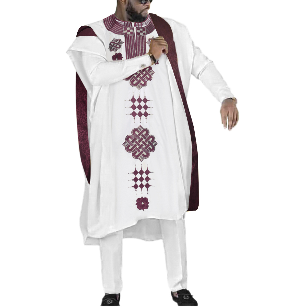 Dashiki Shirt Men - H&D Geborduurde Dashiki Agbada Mannen Afrikaanse