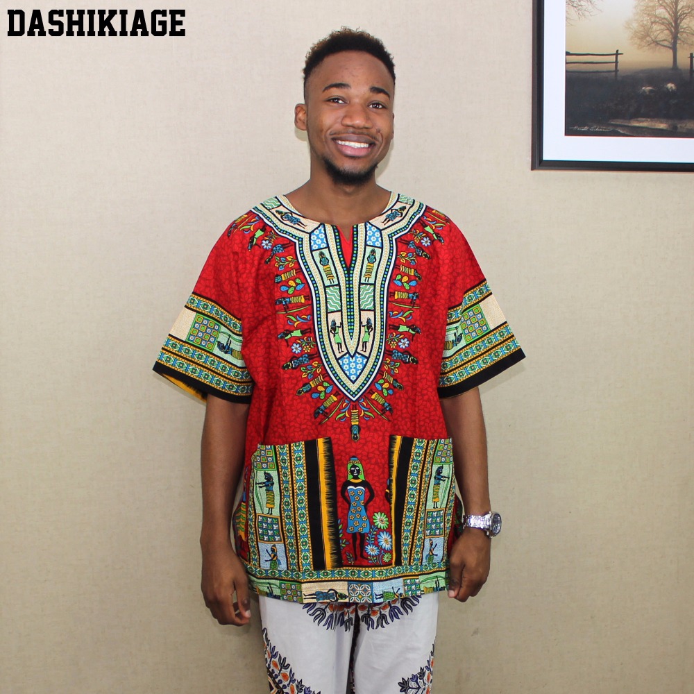 Dashiki Shirt Men - (Snelle Verzending) 2016 Nieuwste Fashion Design