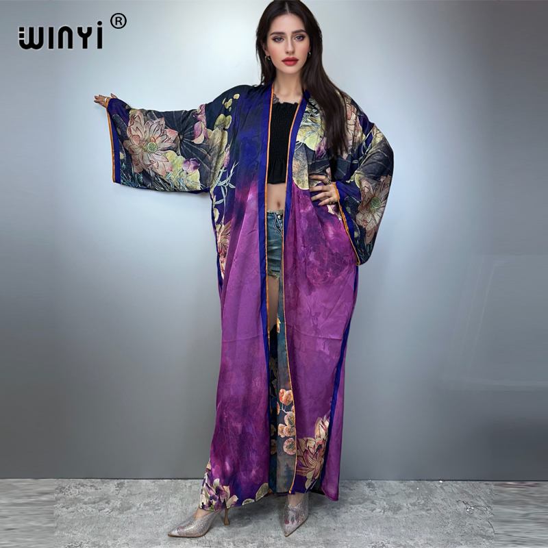 Kaftan Women Boho - WINYI kimono Hoogwaardige Print Jurk Strandkleding