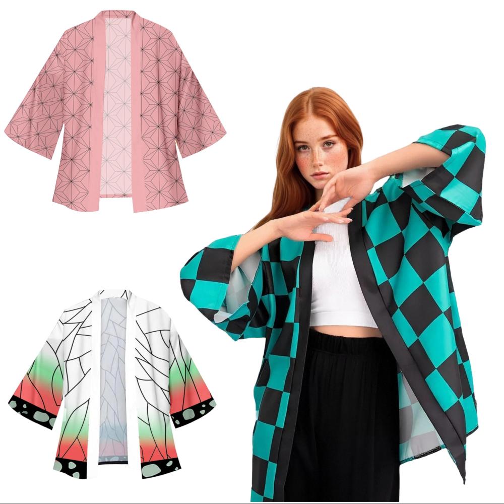 Haori Japanese Jacket - Mannen Japa Nese Anime Samurai Tanjiro