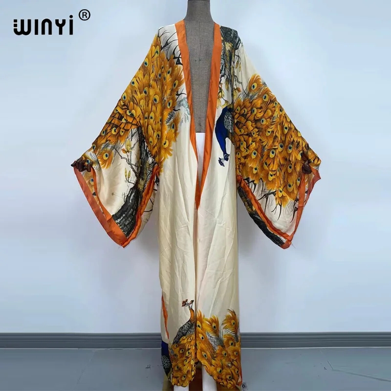 Winyi Zomer Klassieke Pauw Pri - Kaftan Women Boho recensie en prijs