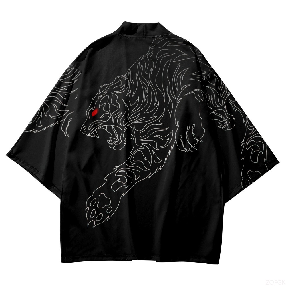 Zwarte Kimono Open Kraag Heren - Haori Japanese Jacket recensie en prijs