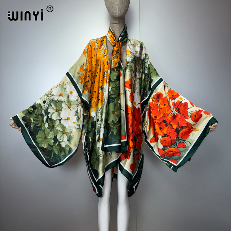 WINYI zomer kimonosilk gevoel  - Kaftan Women Boho recensie en prijs
