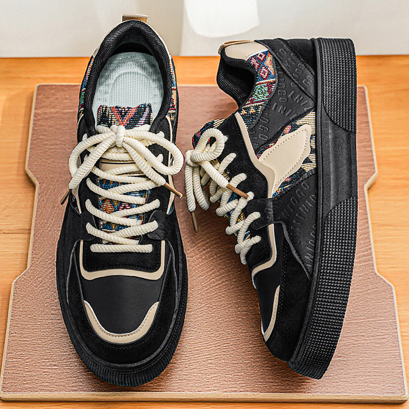 Vintage patchwork platform sne - Ethnic Fashion Men recensie en prijs