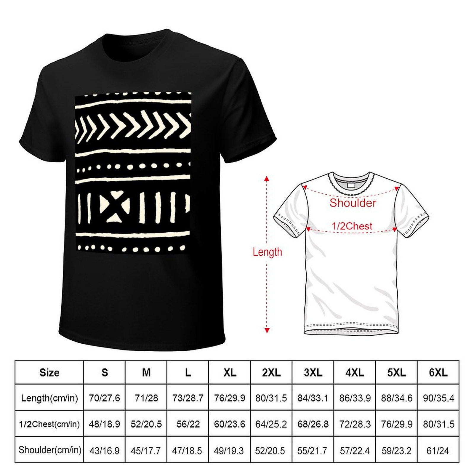Afrikaans modderdoek zwart-wit - Mudcloth Print Top recensie en prijs