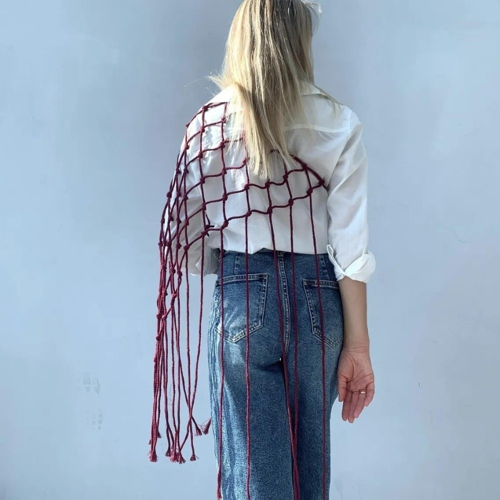 Boheemse netgeweven franjesjaa - Ethnic Fashion Designer recensie en prijs